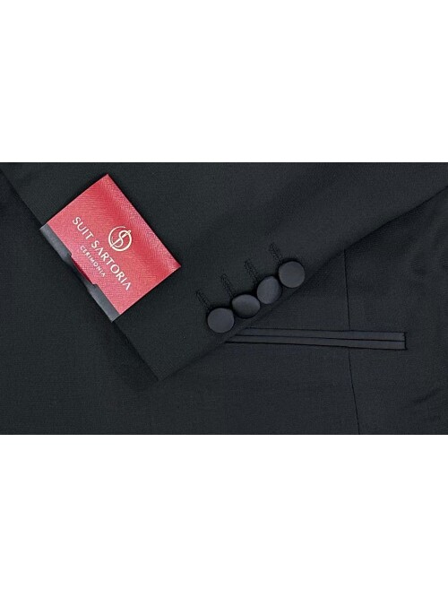 SUIT SARTORIA SİYAH ŞAL YAKA DAMATLIK 5703