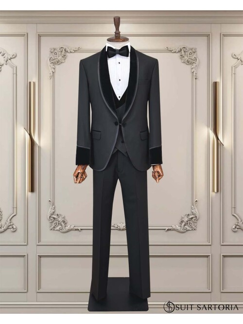 Cemden WEDDİNG SUİT BLACK 5752