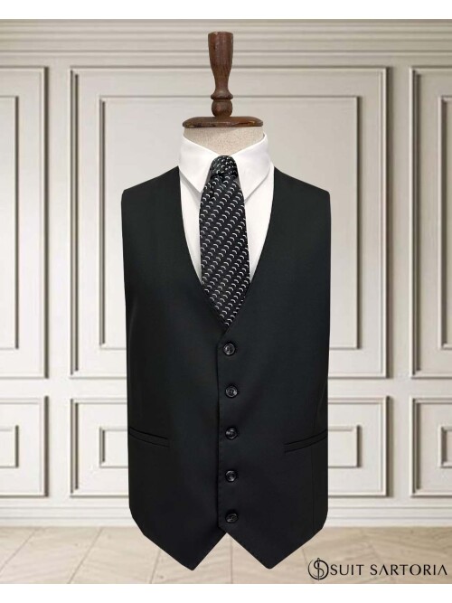 SUIT SARTORIA BLACK VEST SUIT 252014