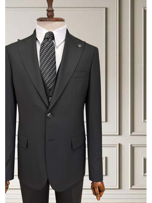 SUIT SARTORIA BLACK VEST SUIT 252014