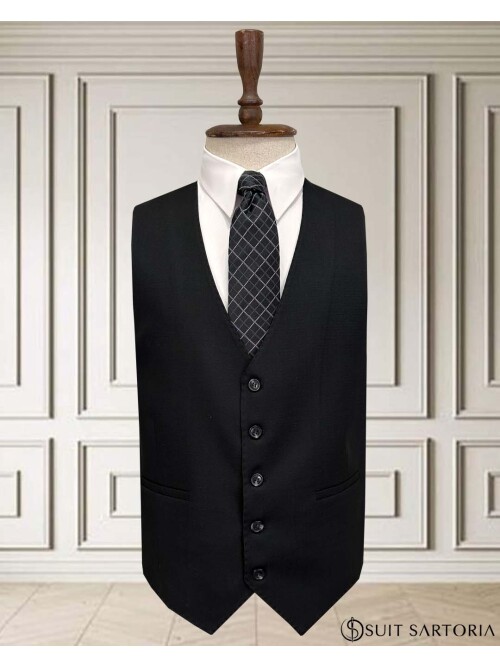 SUIT SARTORIA SİYAH YELEKLİ TAKIM ELBİSE 252014
