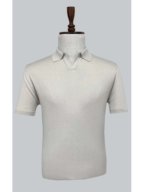 SUIT SARTORIA BEIGE SHORT SLEEVE KNITWEAR T-SHIRT 9030