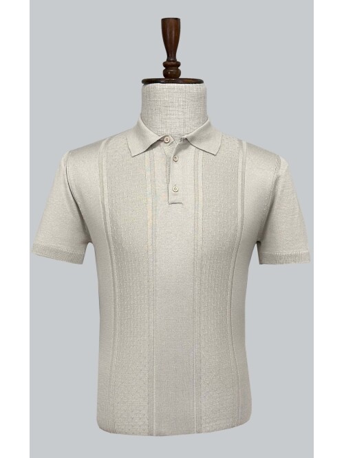 SUIT SARTORIA BEIGE SHORT SLEEVE KNITWEAR T-SHIRT 9031