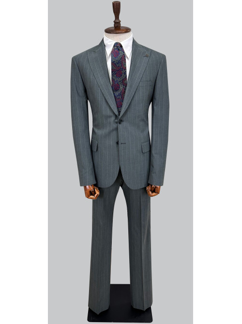 SUIT SARTORIA GREEN STRIPED SUIT 2002/65