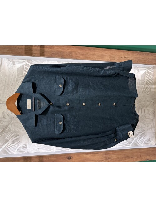 SUIT SARTORIA GREEN LINEN SHIRT 6108