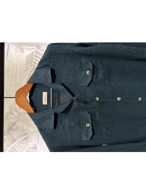 SUIT SARTORIA GREEN LINEN SHIRT 6108
