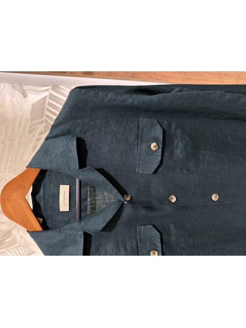 SUIT SARTORIA GREEN LINEN SHIRT 6108