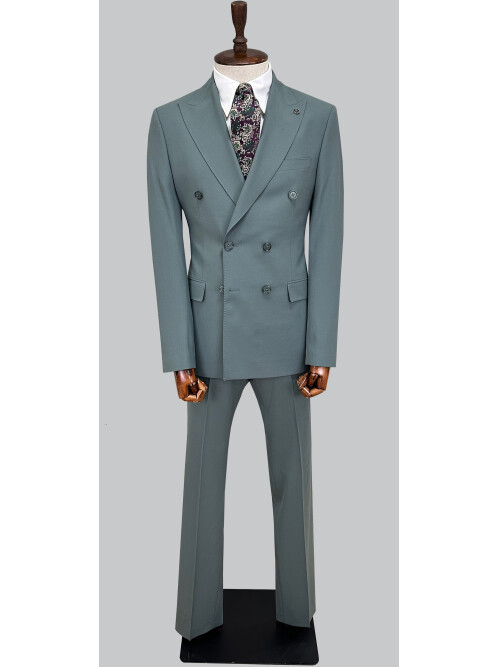 SUIT SARTORIA GREEN DOUBLE-BREASTED SUIT 2002/48
