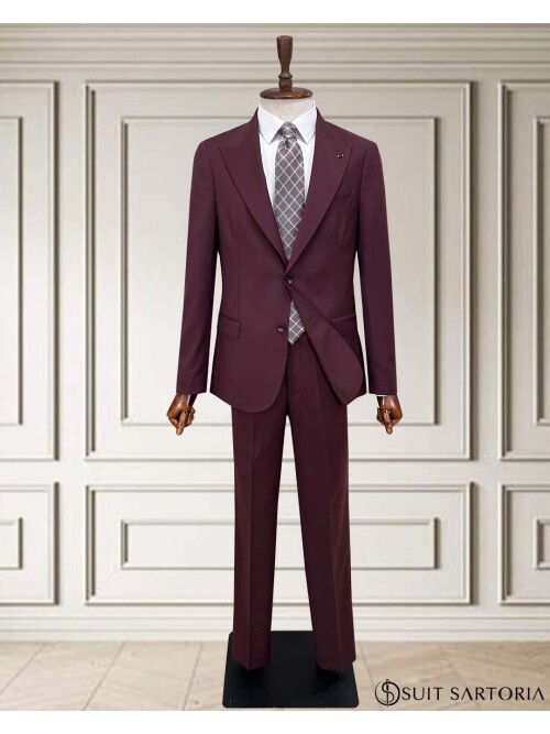 SUIT SARTORIA WOOL BURGUNDY SUIT 2001/14