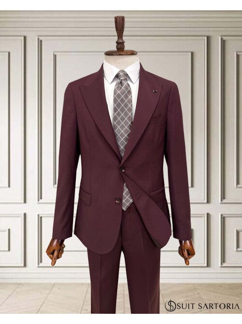 SUIT SARTORIA WOOL BURGUNDY SUIT 2001/14