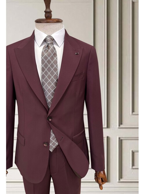 SUIT SARTORIA WOOL BURGUNDY SUIT 2001/14