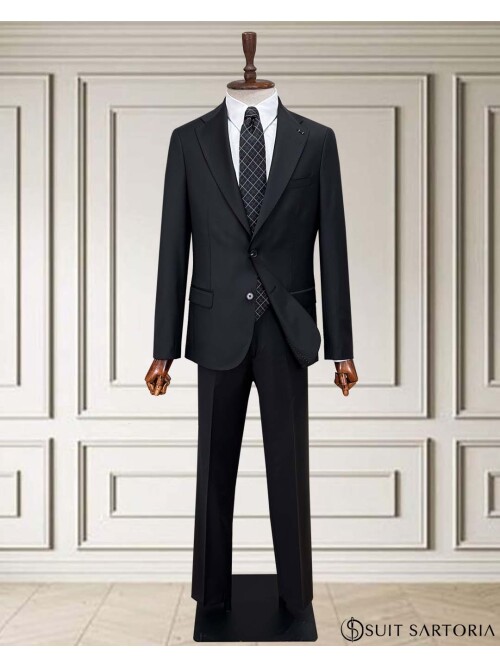 SUIT SARTORIA WOOL BLACK SUIT 2001/15