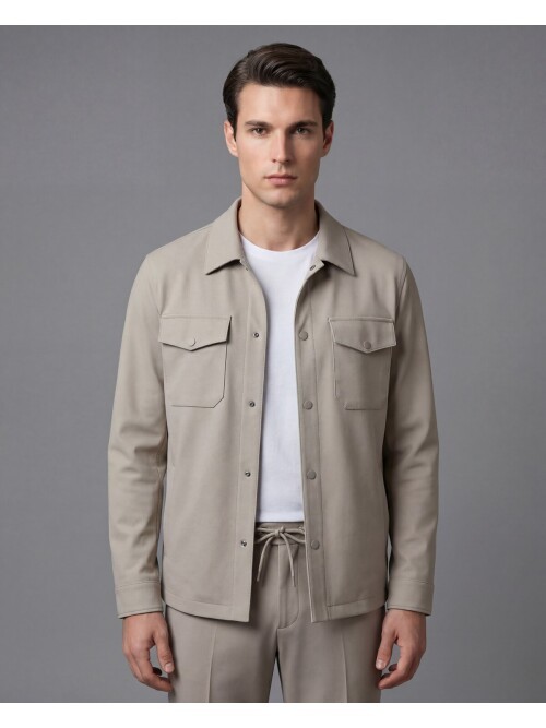 Mens Stone Safari Pocket Sport Suit – Comfort Fit Performance Model