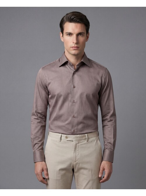 Vizon Slim Fit Büyük Klasik Yaka Gömlek