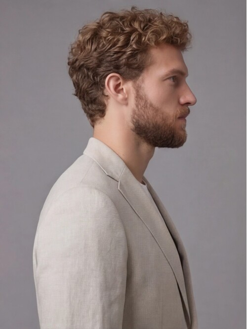 Light Beige Notch Lapel Slim Fit Patch Pocket 2-Button Suit