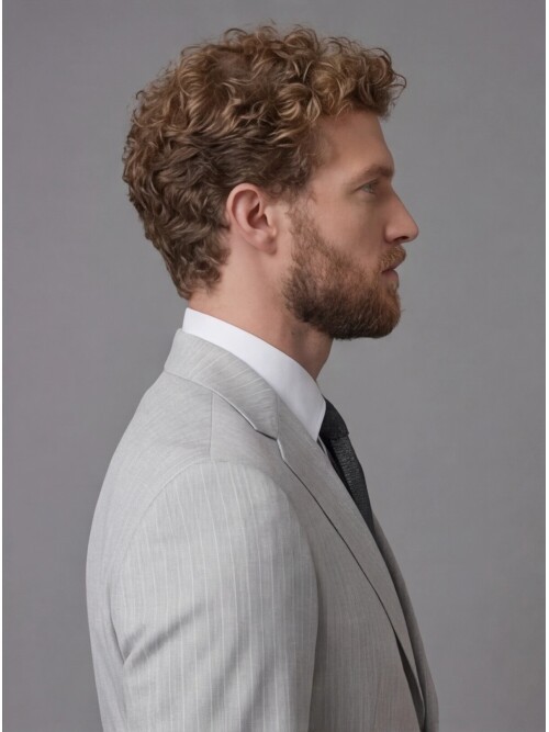 Light Grey Notch Lapel Comfort Fit Suit