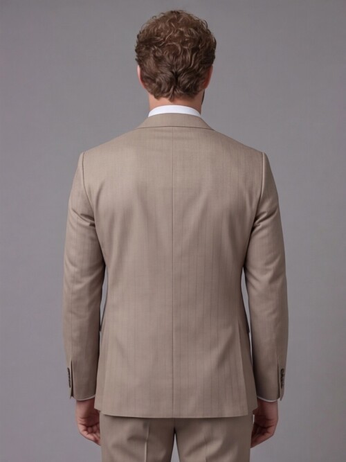 Light Brown Notch Lapel Comfort Fit Suit