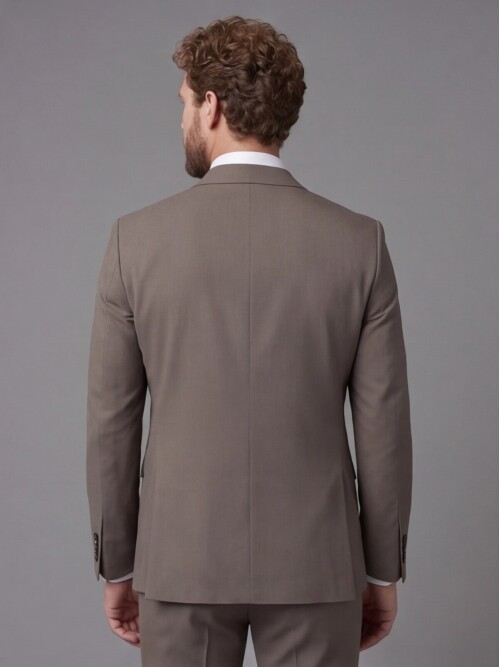 Light Brown Notch Lapel Slim Fit 2-Button Suit