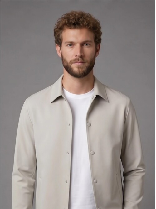 Light Brown Casual Shirt-Collar Comfort Fit Suit