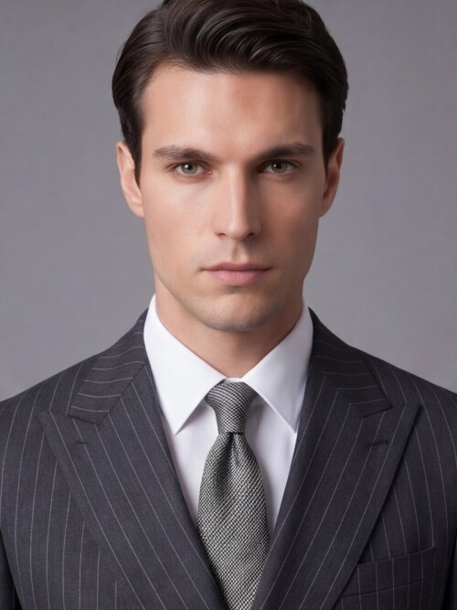 Antrasit Sivri Yaka Yünlü Kruvaze Takım Elbise