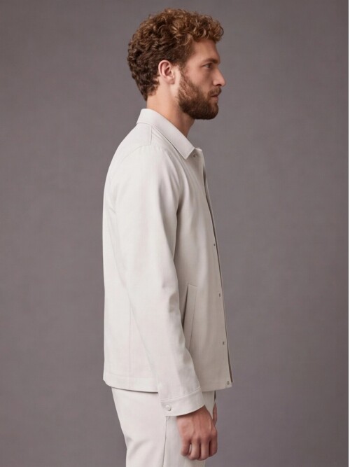 Beige Casual Shirt-Collar Comfort Fit Suit