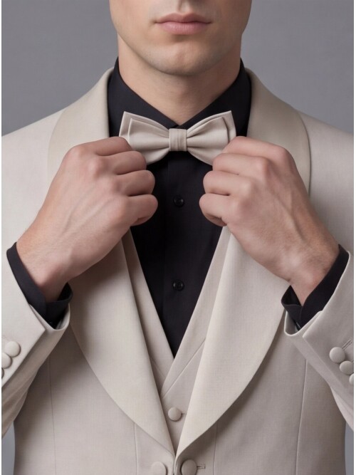 Beige Three-Piece Tuxedo