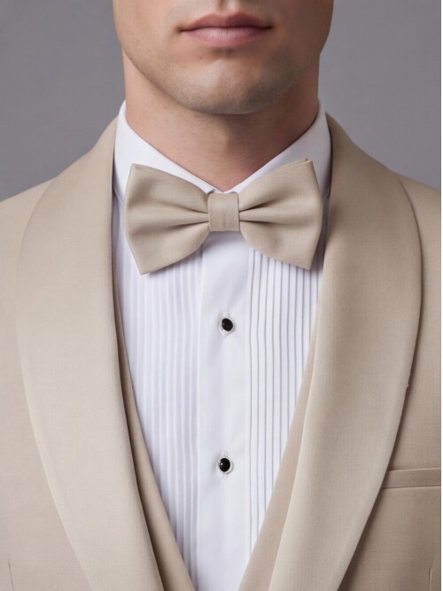 Beige Three-Piece Tuxedo