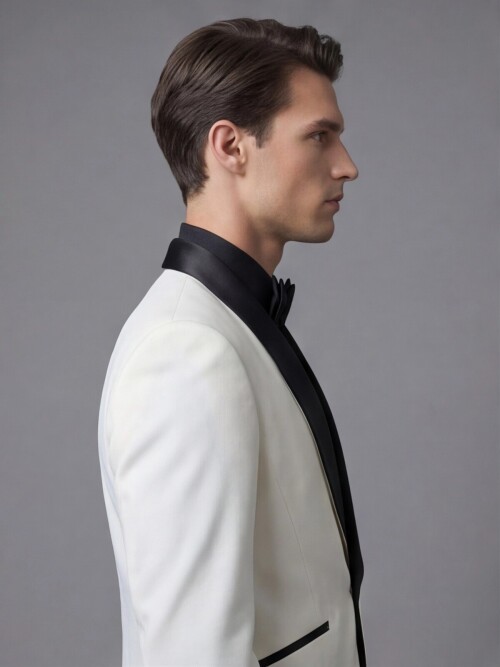 White Double-Breasted Tuxedo