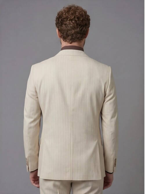 White Notch Lapel Comfort Fit Suit