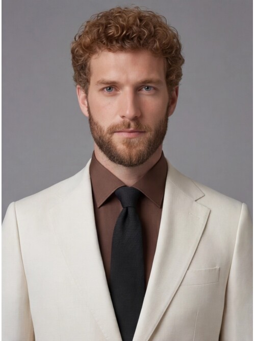 White Notch Lapel Slim Fit 2-Button Suit