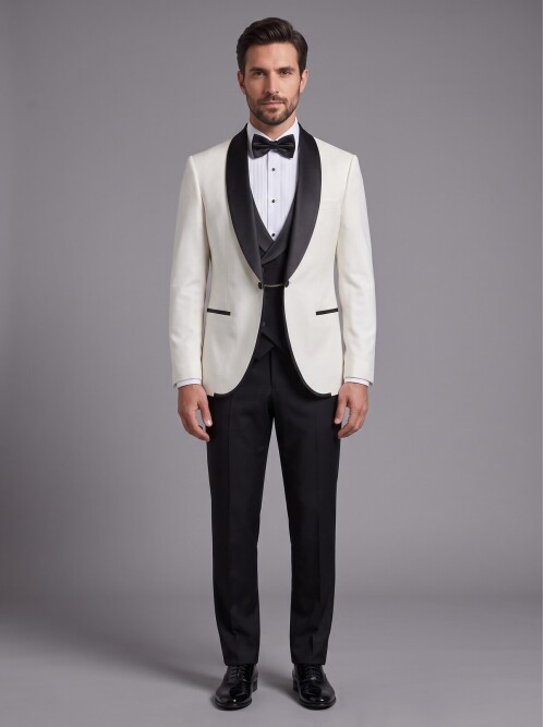 White Shawl Lapel Tuxedo