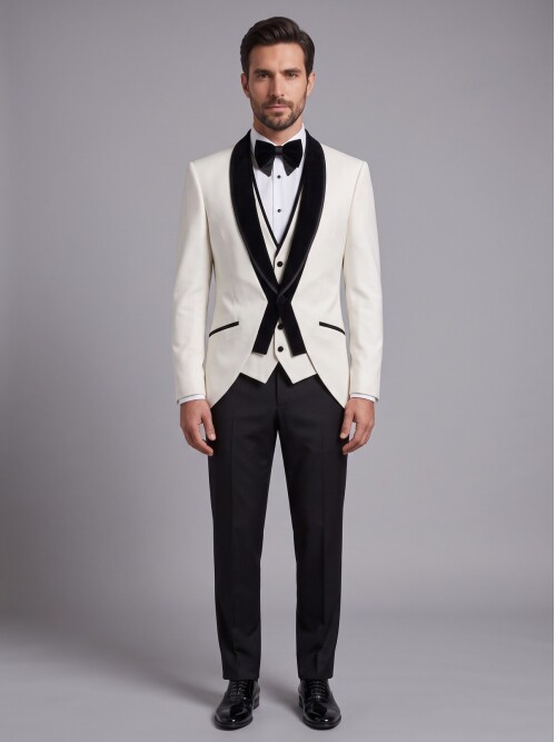 White Shawl Lapel Tuxedo