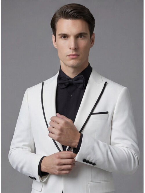 White Three-Piece Tuxedo