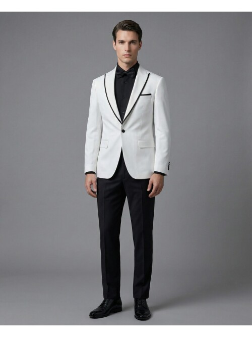 White Three-Piece Tuxedo