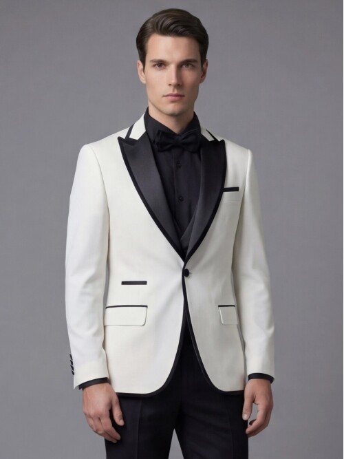 White Three-Piece Tuxedo