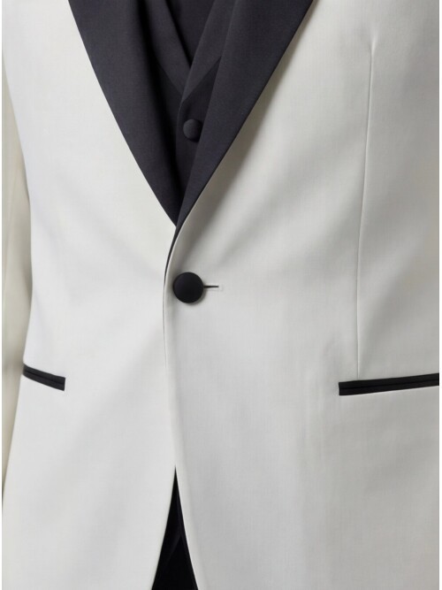 White Peak Lapel Slim Fit 3-Piece Tuxedo