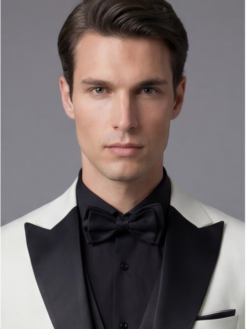 White Peak Lapel Slim Fit 3-Piece Tuxedo