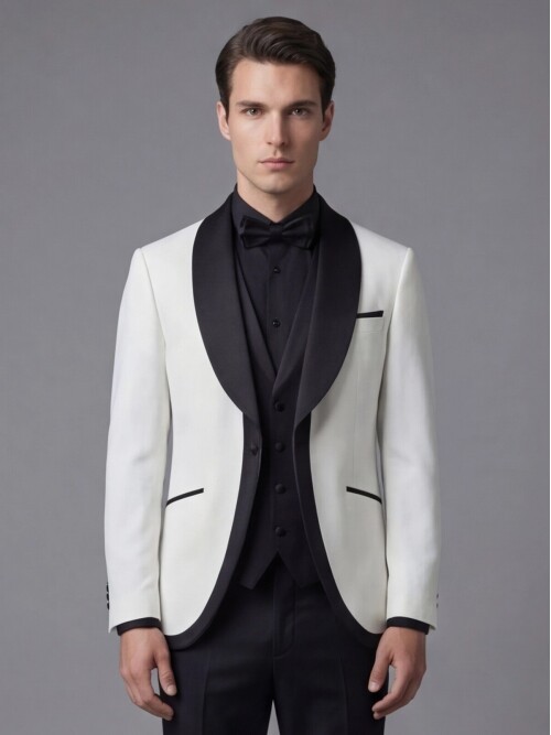 White Three-Piece Tuxedo