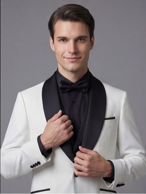 White Three-Piece Tuxedo