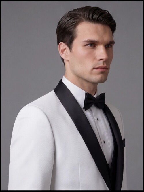White Three-Piece Tuxedo
