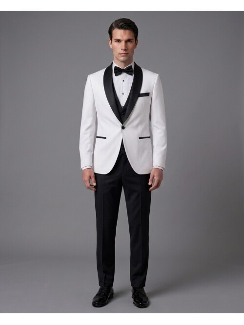 White Three-Piece Tuxedo