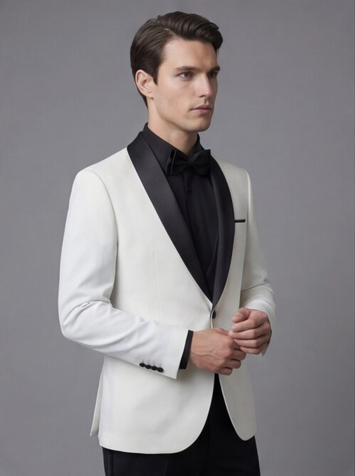 White Three-Piece Tuxedo