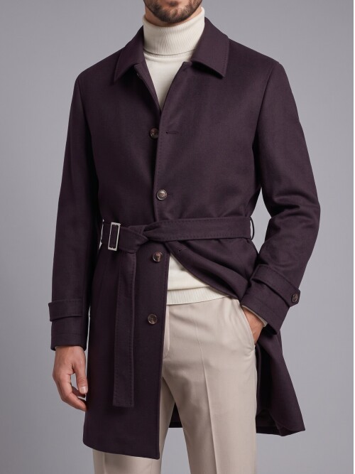 Gömlek Yaka Oversize Trench Model Flanel