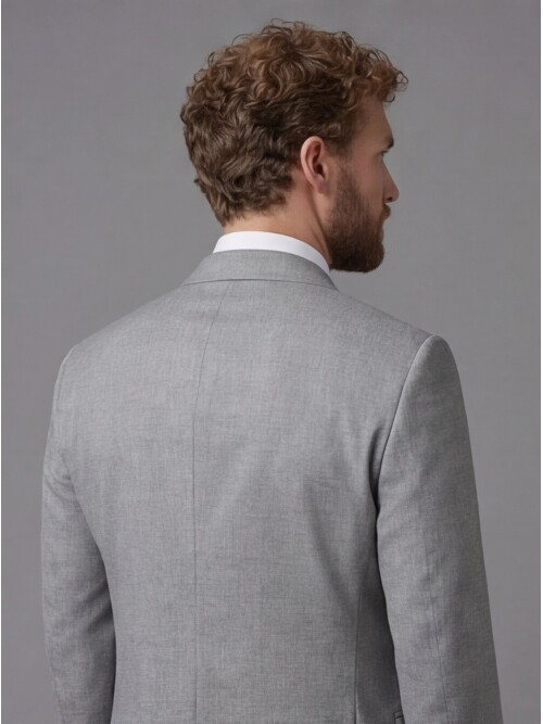 Grey Notch Lapel Comfort Fit Suit