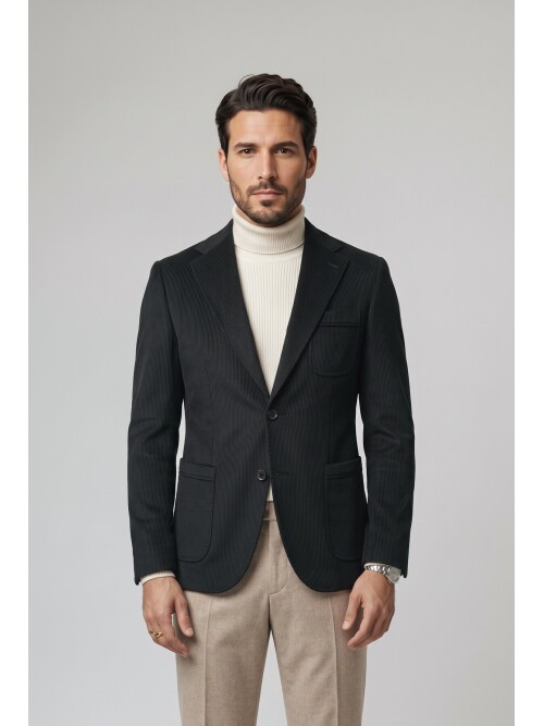 Kadife Mono Yaka Slim Fit Ceket
