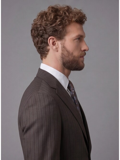 Dark Brown Notch Lapel Comfort Fit Suit