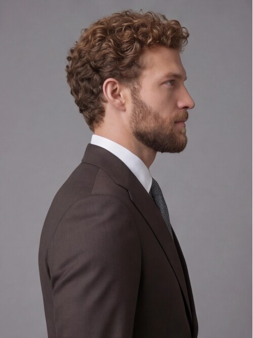 Dark Brown Notch Lapel Comfort Fit Suit