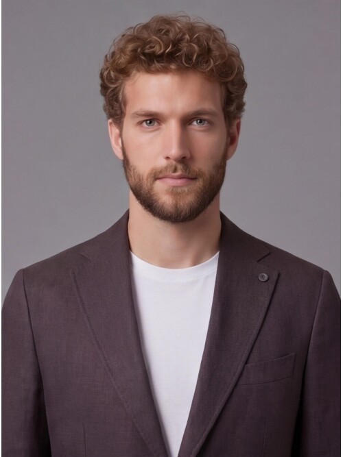 Dark Brown Notch Lapel Slim Fit Patch Pocket 2-Button Suit