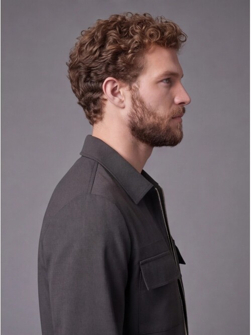 Dark Brown Safari Pocket Zippered Sport Suit