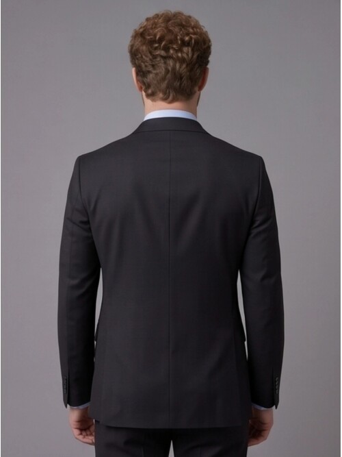 Koyu Kahverengi Sivri Yaka Çift Düğmeli Slim Fit Yelekli Takım Elbise